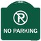 Signmission Designer Series No Parking Small, Green & White Heavy-Gauge Aluminum Sign, 18" x 18", GW-1818-9816 A-DES-GW-1818-9816 - alternate 1